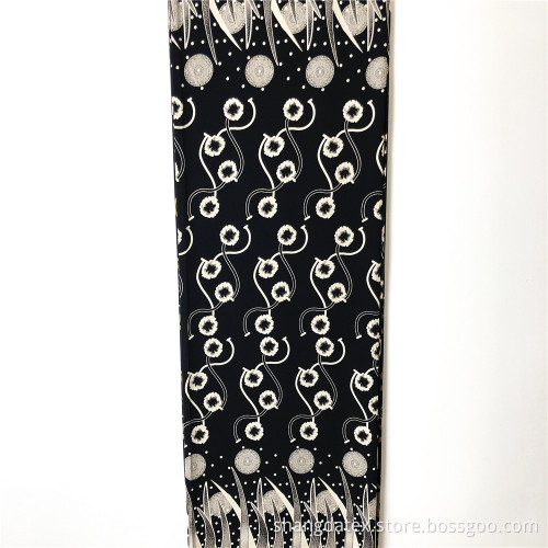 Fibranne 30S Black Discharge One Color Printed Fabrics